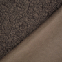Tissu sherpa peluche teddy uni, marron