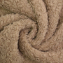 Tissu sherpa peluche teddy uni, beige foncé