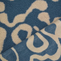 Teddy pluche waves, jeansblauw