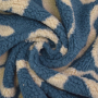 Teddy pluche waves, jeansblauw