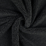Tissu sherpa peluche teddy envers suédine, noir