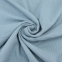 Tissu triple gaze de coton, gris bleu