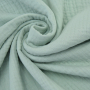 Tissu triple gaze de coton, menthe clair