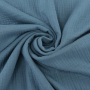 Katoenen mousseline triple gauze, duivenblauw