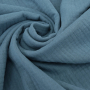 Katoenen mousseline triple gauze, duivenblauw