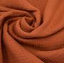 Katoenen mousseline triple gauze, terracotta