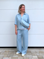 Viscose chambray, lichtblauw