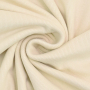 Tissu jersey viscose côtelé gratté brushed, crème