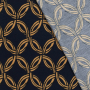 Tissu crêpe viscose Anneaux géométriques Circle Chain, bleu marine