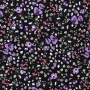 Tissu crêpe viscose Fleurs Little Flowers, pourpre