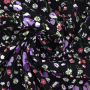 Tissu crêpe viscose Fleurs Little Flowers, pourpre