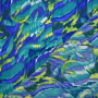 Viscose Krinkle Linda, royal blue