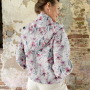 Viscose Linnen flowers, naturel