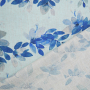 Viscose Linnen bloemranken, blauw