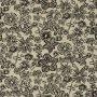 Viscose linen mix drawn flowers, greige