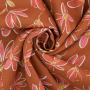 Viscose Linnen Flora, terracotta