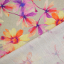 Viscose Linnen Flower Paradise, naturel