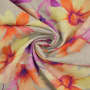 Viscose Linnen Flower Paradise, naturel
