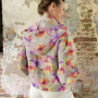 Viscose Linnen Flower Paradise, naturel