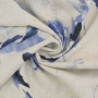 Viscose Linnen Flower Rain, blauw