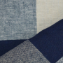 Viscose Linnen Karo, donkerblauw