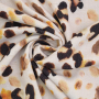 Tissu crêpe viscose lin Léopard Animal Skin, beige