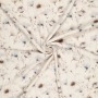 Viscose Linnen pale flowers, naturel