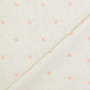 Viscose Linnen borduurwerk dots, zalmroze