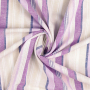 Tissu lin viscose rayé, pourpre