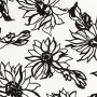 Viscose linnen sunflowers, wit