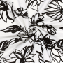 Viscose linnen sunflowers, wit