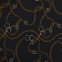 Tissu jersey viscose mélangé Chaînes Chains, noir
