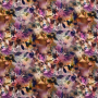 Viscose mix jersey dreamflowers, lichtbruin