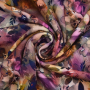 Viscose mix jersey dreamflowers, lichtbruin