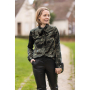 Tissu popeline viscose Oiseaux Birds, vert olive foncé
