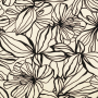 Viscose poplin flowers, vanilla
