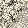 Viscose poplin flowers, vanilla