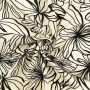 Viscose poplin flowers, vanilla