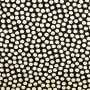Tissu viscose popeline à pois dots, noir