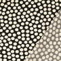 Tissu viscose popeline à pois dots, noir