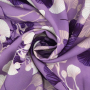 Tissu viscose popeline Feuille Ginkgo Biloba, pourpre