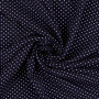 Tissu viscose popeline à points Mini, bleu marine