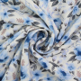 Viscose poplin lovely flowers, off-white