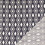 Tissu viscose popeline Géométrique Pattern, bleu marine