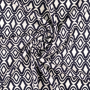 Tissu viscose popeline Géométrique Pattern, bleu marine