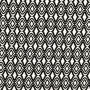 Tissu viscose popeline Géométrique Pattern, noir