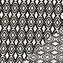 Tissu viscose popeline Géométrique Pattern, noir