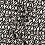 Tissu viscose popeline Géométrique Pattern, noir