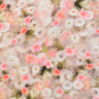 Viscose poplin wonderful flowers, rosé