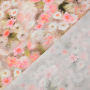 Viscose poplin wonderful flowers, rosé
